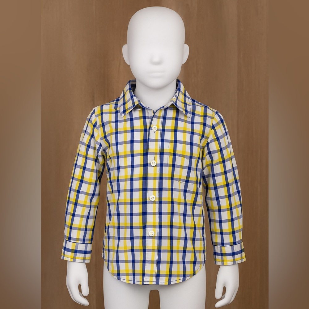 Janie and Jack Boys Plaid Button-Down Shirt | Size 5